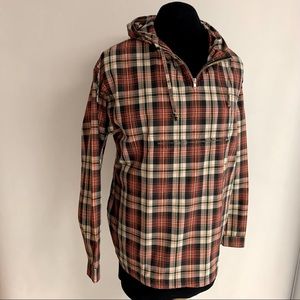 J. CREW Plaid Hoodie Windbreaker Jacket NWT